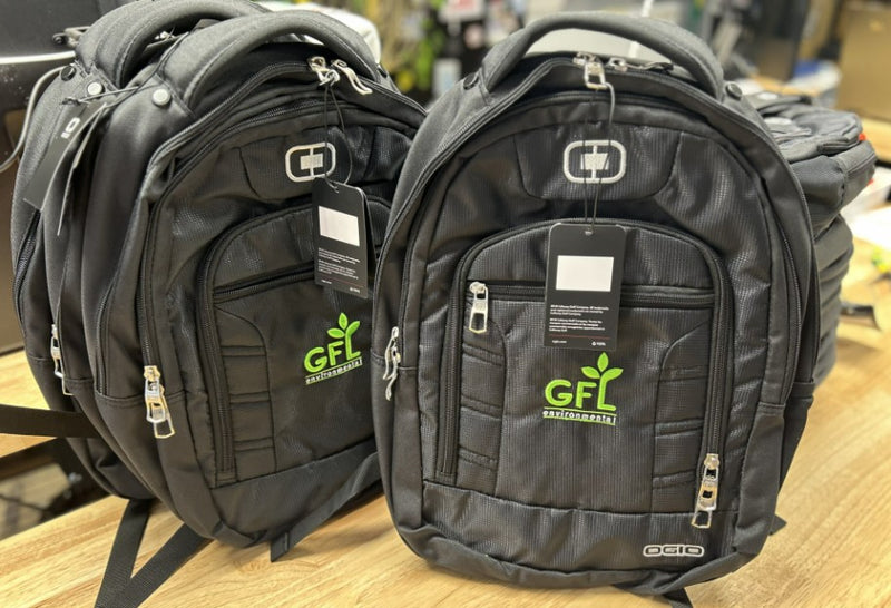 Company back packs for GFL environmental.